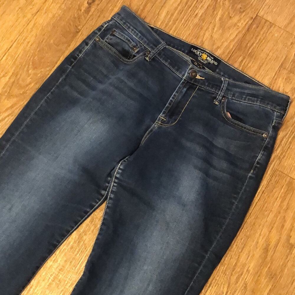 Lucky Brand Sweet’n Low Dark Wash Bootcut Blue Denim Jeans Size 12 / 31